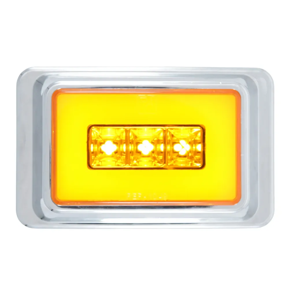 Foco Lateral Halo Rectangular Ambar